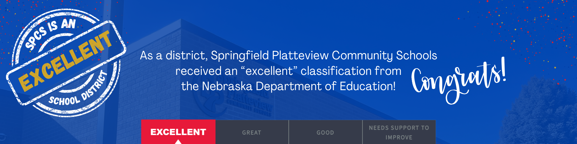 As a district, Springfield Platteview Community Schools received an 