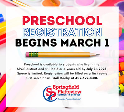 Preschool registration flyer